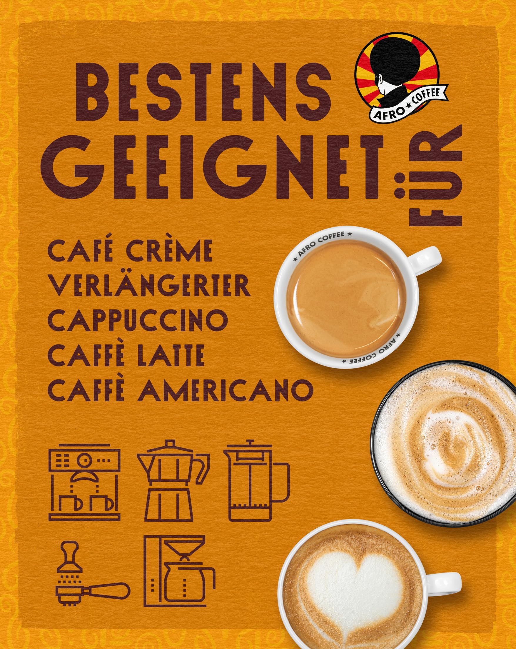 AFRO COFFEE Mild & Aromatic I 500g Premium Bio Kaffeebohnen Fairtrade I Arabica & Robusta Kaffee ganze Bohnen I Bohnenkaffee aus Ostafrika mit blumiger Note I handgepflückt, mittel geröstet, säurearm 3