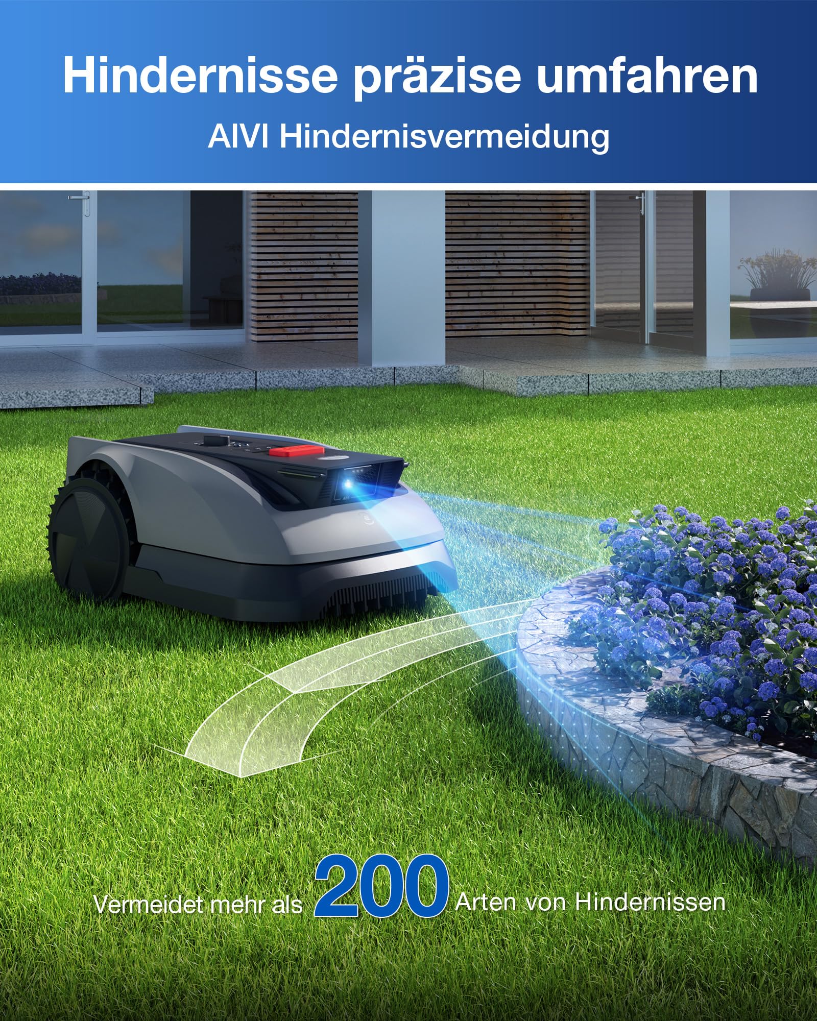 ECOVACS Goat O600 RTK Care Kit Mähroboter Ohne Begrenzungskabel, 600 m², RTK+Vision-Navigation, Rasenmähroboter, KI-Hindernisvermeidung, App Steuerung, Passiert 0,7 M Schmale Stellen 6