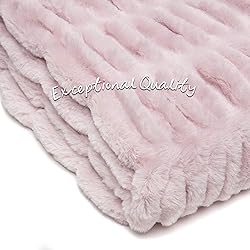 Chanasya Premium Ruched Faux Fur Throw Blanket
