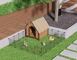 HOMIDEC Rabbit Run Dog Cage 14 Panels DIY Indoor Outdoor Fence 140x70x35CM view 6