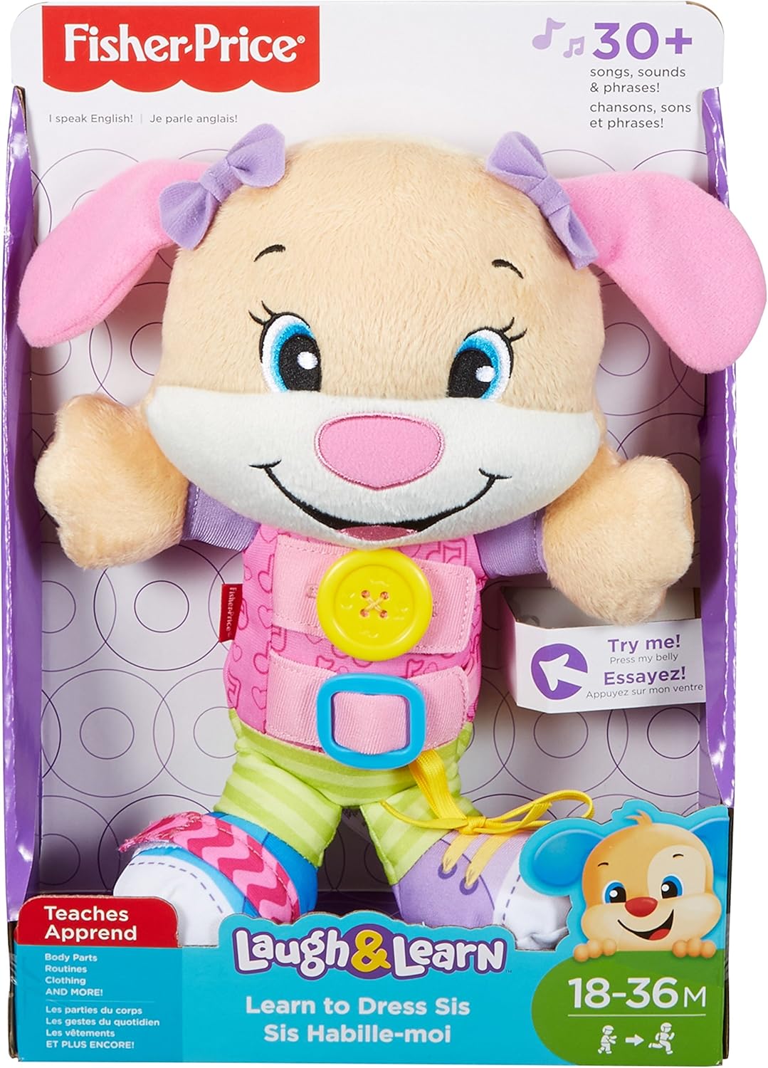 fisher price learn to dress doll