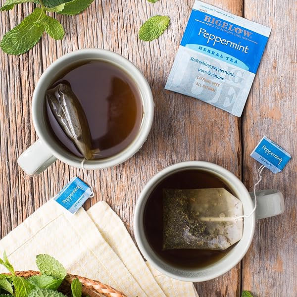 BIGELOW PEPPERMINT CAFFEINE FREE HERBAL TEA, 20 CT