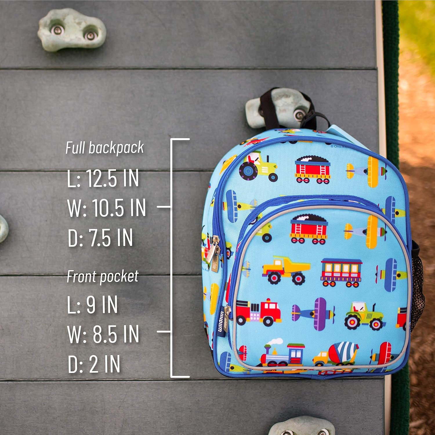 Wildkin Backpack for Toddlers, Boys and Girls Ideal for Daycare, Preschool and Kindergarten, Perfect Size for School and Travel, Mom's Choice Award Winner, One, Trains, Planes, and Trucks: Toys & Games