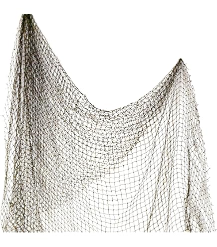 Amazon.com : Fishing Net. 10-foot x 5-Foot Net Made of 3/4" Squares  Individually Knotted from Twisted Cotton/Nylo : Garden Twist Ties : Sports  & Outdoors