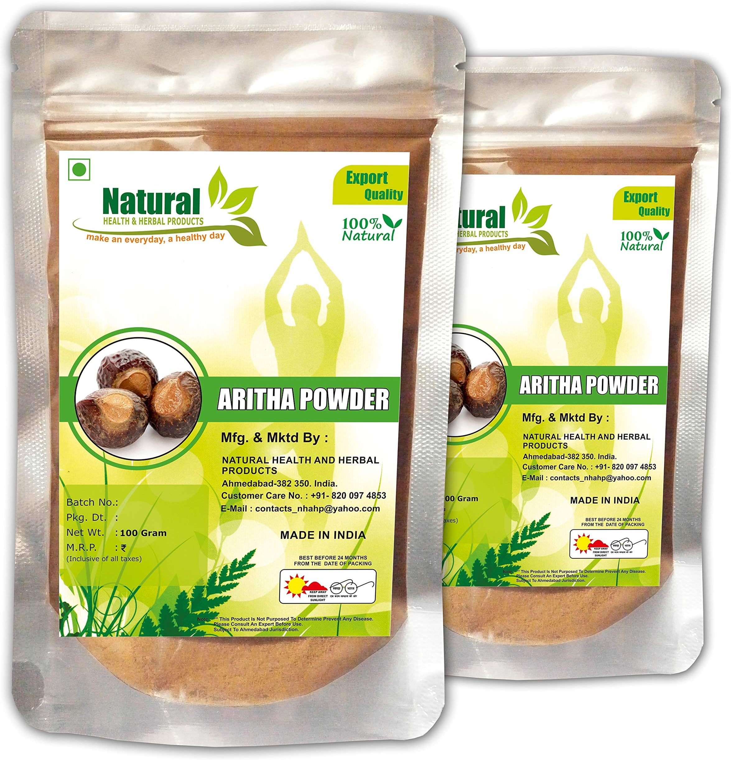 NATURAL HEALTH AND HERBAL PRODUCTS 100% REETHA POWDER FOR HAIR, SCALP TREATMENT, HAIR GROWTH AND CONDITIONING FOR HAIR PACK | EXCELLENT HAIR CONDITIONER & CLEANSER (100G)