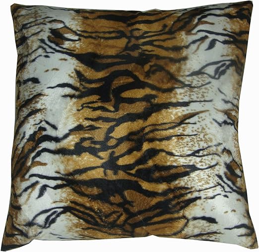Amazon Com Naree Tiger Faux Fur Pillow 18 X 18 Decorative