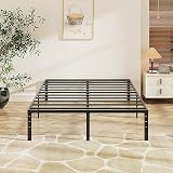 VINGLI 12 Inch Full Bed Frame, Heavy Duty Metal Platform, No Box Spring Needed, Steel Slat Support, Easy Assembly, Noise-Free, 10.4 inch Underbed Storage Space, Black