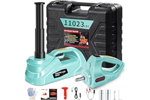 DAIMOT Electric Car Jack 5 Ton - 11023 LBS Floor Jack Lift, Included Impact Wrench, Garage Repair Car Tires Change for SUV MPV Sedan Truck (Green)