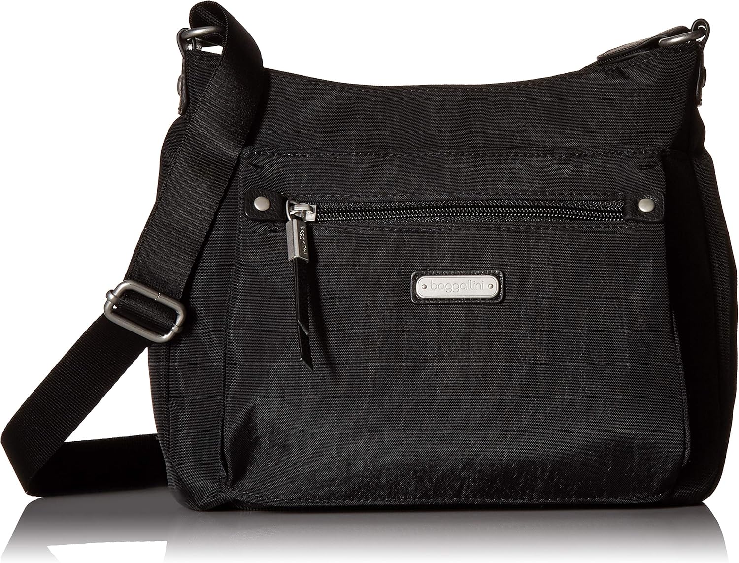 Baggallini Sac à bandoulière Pocket Town Bag, Gris anthracite., Taille unique