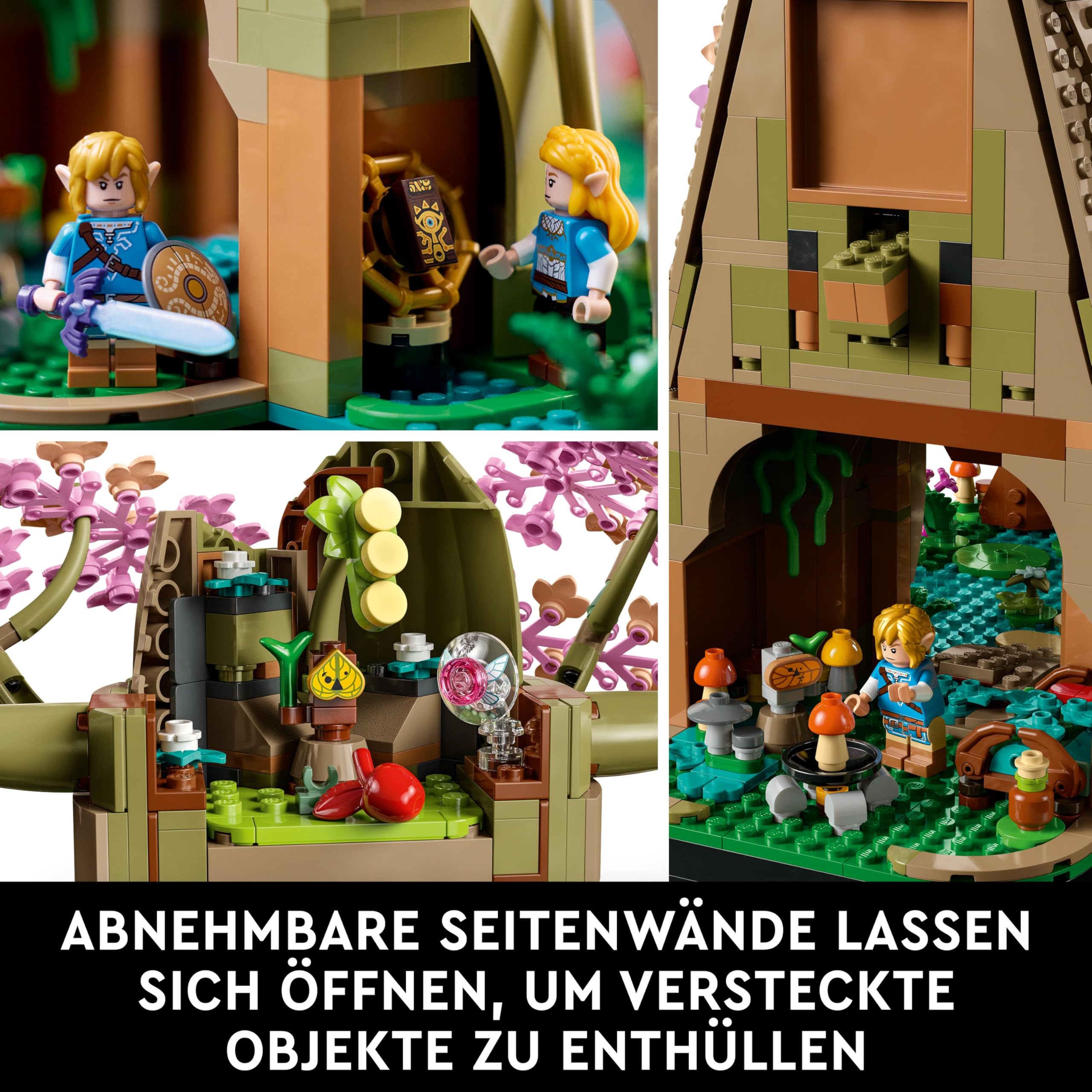 LEGO The Legend of Zelda Deku-Baum 2-in-1 - Sammlerstück zum Ausstellen mit Prinzessin Zelda & 3 Link Minifiguren - Bauset für Erwachsene & Geschenkidee für Videospiel-Fans - 77092 5