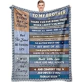 NORGOPRON Birthday Gifts for Brother Valentines Day, Brother Gift from Sister, Best Graduation Birthday Gifts for Brothers, to My Big Brothers Throw Blanket 60" x 50"