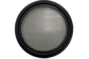 DR.COMPONENT 2" Sanitary Tri-Clamp Gaskets (Pack of 2), Bonded Type Screen (#20 Mesh/ 841 μm) Gaskets, Black EPDM