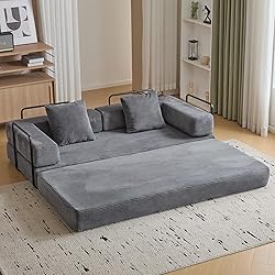 Convertible Sleeper Sofa Bed, Compression Folding