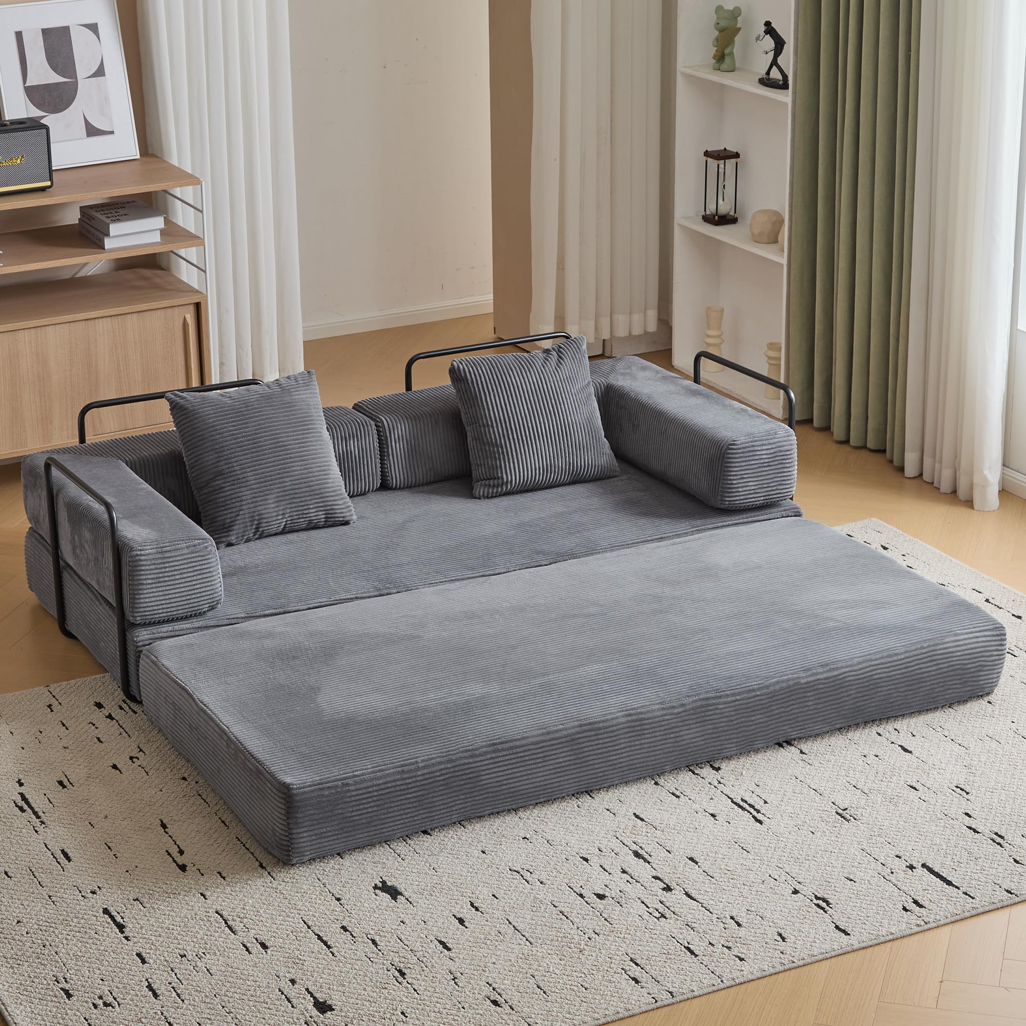 Convertible Sleeper Sofa Bed, Compression Folding