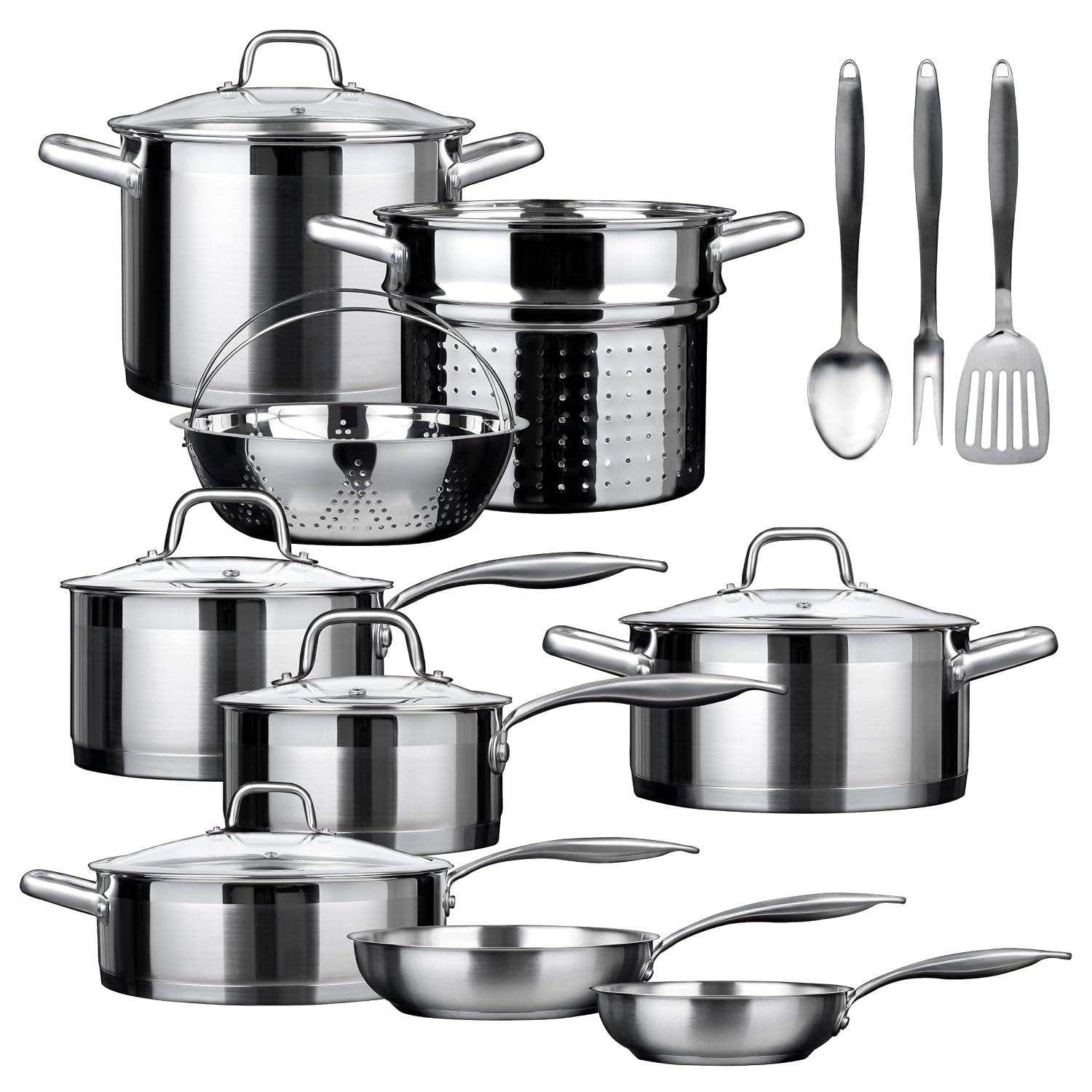 Cuisinart 13-Piece Professional Stainless Steel Cookware Set - Induction Ready