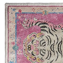 Pphcpx Tibetan Tiger Rug for Living Room 5x7 ft