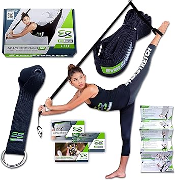 Amazon Everstretch 脚用ストレッチバンド ドア掛け開脚トレーナーlite ストレッチ機器 バレエ ダンス Mma テコンドー 体操などに 持ち運びにも便利 Everstretch エクササイズバンド チューブ