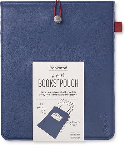 IF Bookaroo Books & Stuff Pouch Navy - Leather-look, 27x22x2 cm