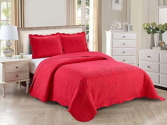 Home Collection 2pc Twin/Twin XL Elegant Embossed Bedspread Set