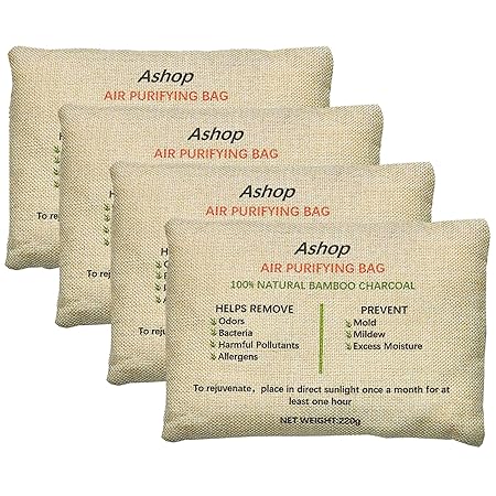 ASHOP Bolsa purificadora de Aire de carbón de bambú Natural ...
