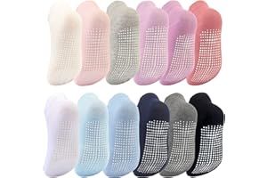 Dicry Toddler Non-Slip Ankle Socks Baby Anti-skid Grips Socks for Infant Kids