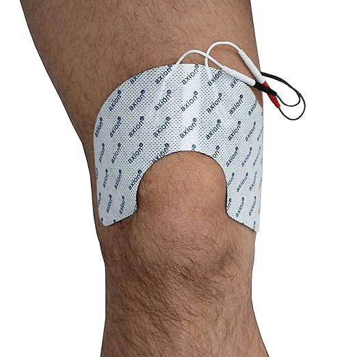 Knie-Elektroden für TENS-Behandlung bei Knie-Gelenk-Schmerzen. Für TENS EMS Geräte mit 2mm Anschluss. 2 Stück.