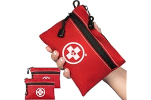 Swiss Safe 2-in-1 First Aid Kit for Car, Travel & Home, Businesses - Bonus Mini Kit for Medical Emergency Aid, Survival, Camping - FSA & HSA Eligible - 64 Piece, 2 Pack