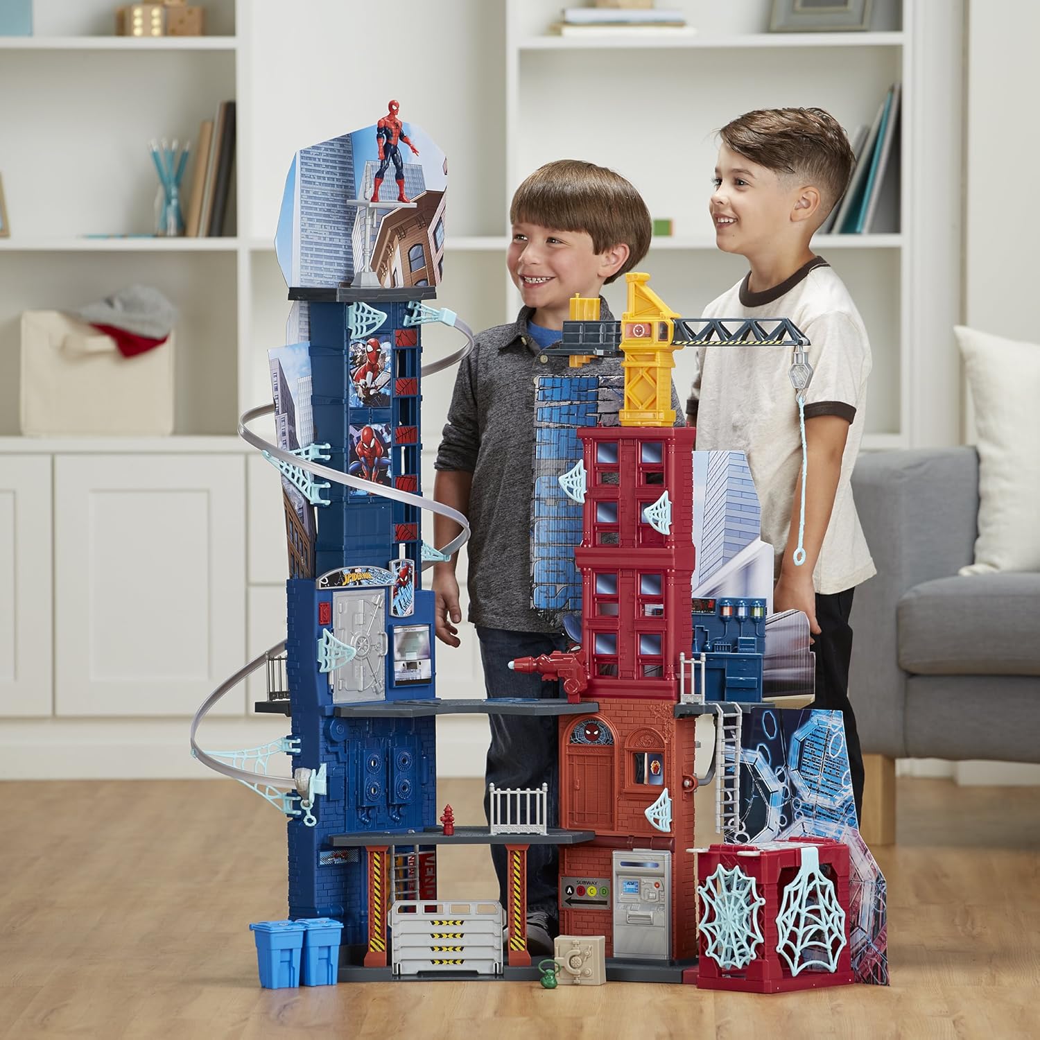 spider man mega city playset figures