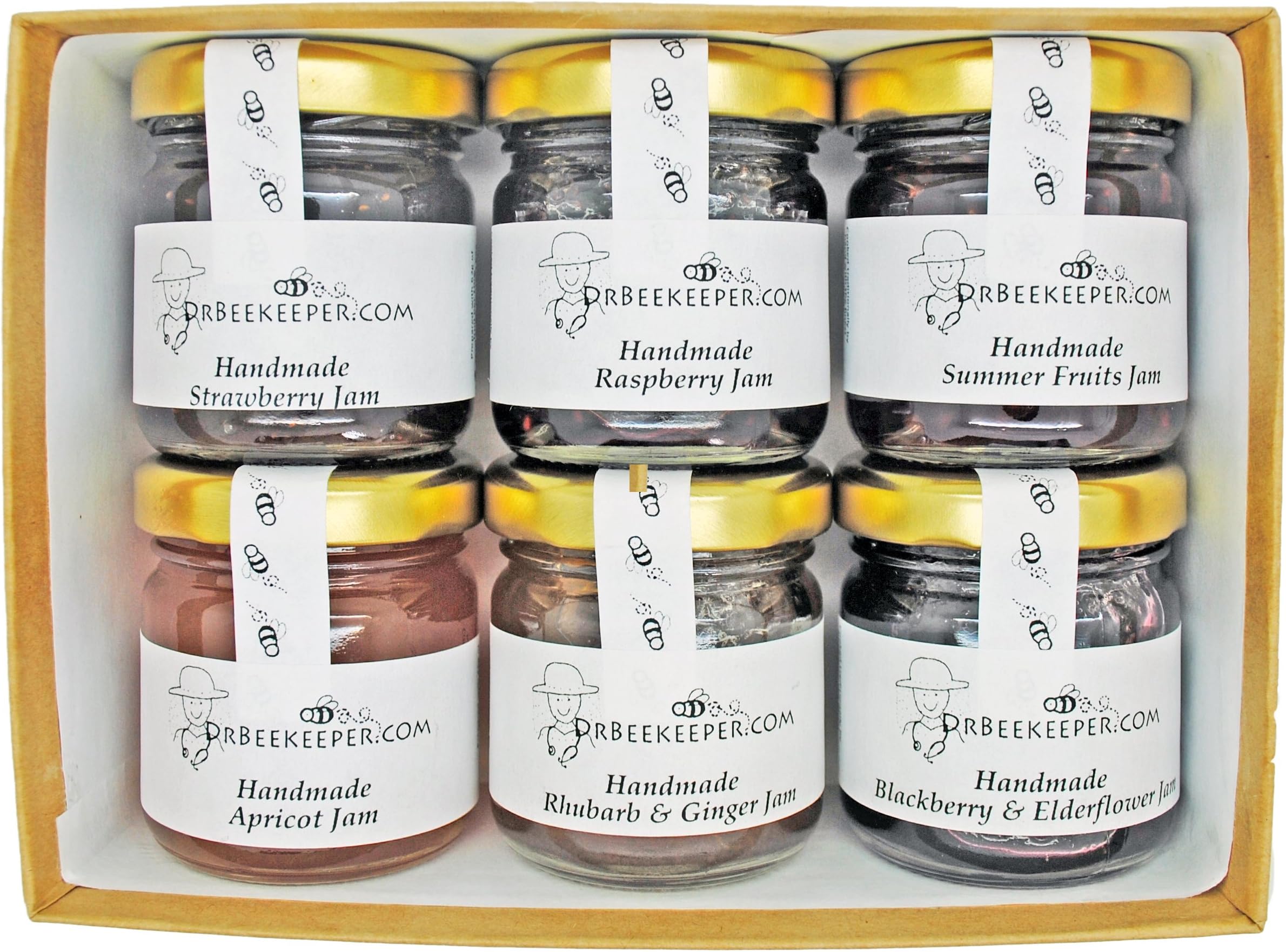 DrBeekeeper Handmade Jam Gift Box (6 x 1.5 oz)