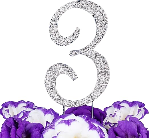 Amazon Com Lovenjoy With Gift Box Number 3 3rd Sparkly Crystal