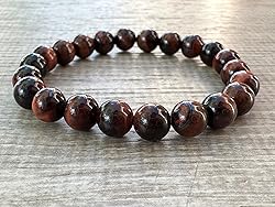 Red Tiger Eye Crystal Bead Bracelet 8mm, Wholesale