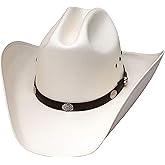 Western Express Natural Straw Cowboy Hat - Cattleman Style with Silver Conchos Band | Kids' Cowboy & Cowgirl Hat