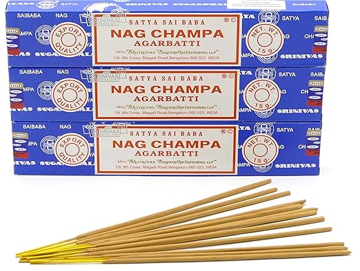 title=Satya Nag Champa – Bastoncini di incenso 15 g Bastoncini di incenso/12 pz