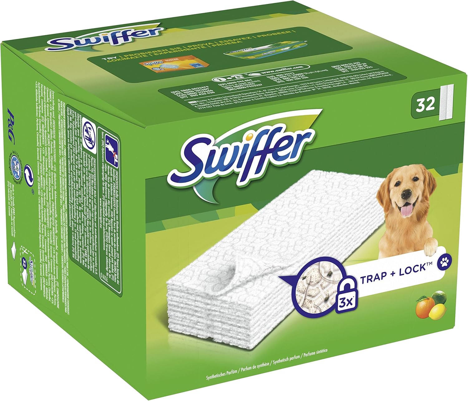 32 Pieces Swiffer Refill Dry Floor Wipes for Pet Owners Sweeping Cloths