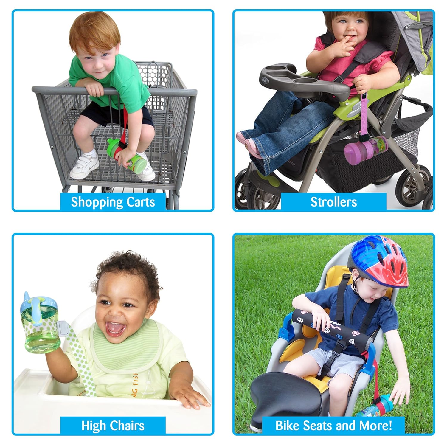 PBnJ Baby SippyPal Sippy Cup Holder Strap Leash Tether (Arrow Gray 2-Pack) : Baby
