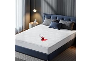 BITEANY 100% Waterproof Mattress Protector with High Resistance to Liquid, Breathable 3D Air Queen Mattress Protector, Ultra Soft Cooling Mattress Cover Hypoallergenic Quiet Bed Cover Fits 6"-21"