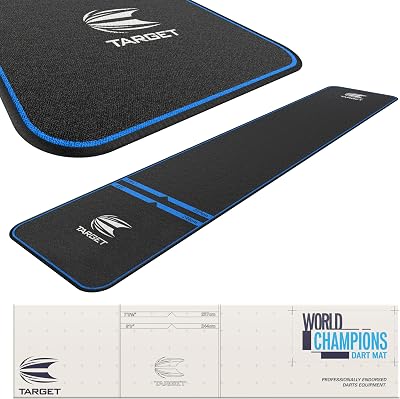 Target Darts World Champion Mat Black and Blue Oche Throw Line Distances