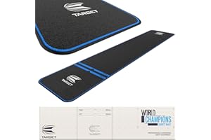 TARGET Darts Dart Mat - World Champions/Ink/Mod | Dart Oche Mat with Soft Tip and Steel Tip Throw Line Distances | Non Slip Carpet Mats for Floor and Dart Tips Protection | Darts Accessories