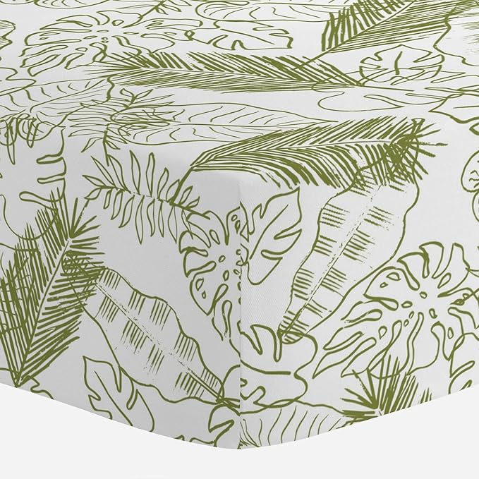 palm leaf crib bedding