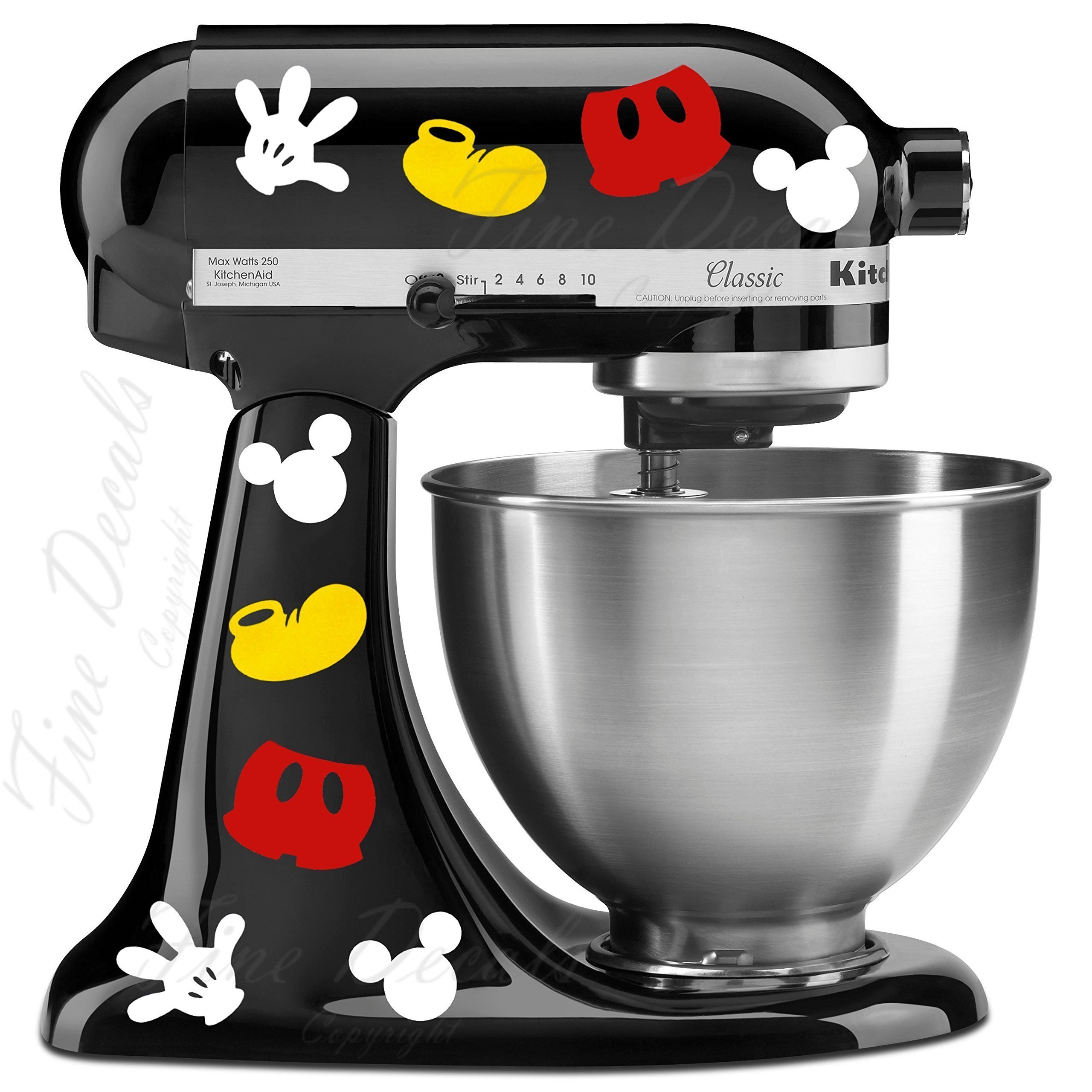 Mouse Piece Set for Kitchen Mixer Vinyl Decal Stickers