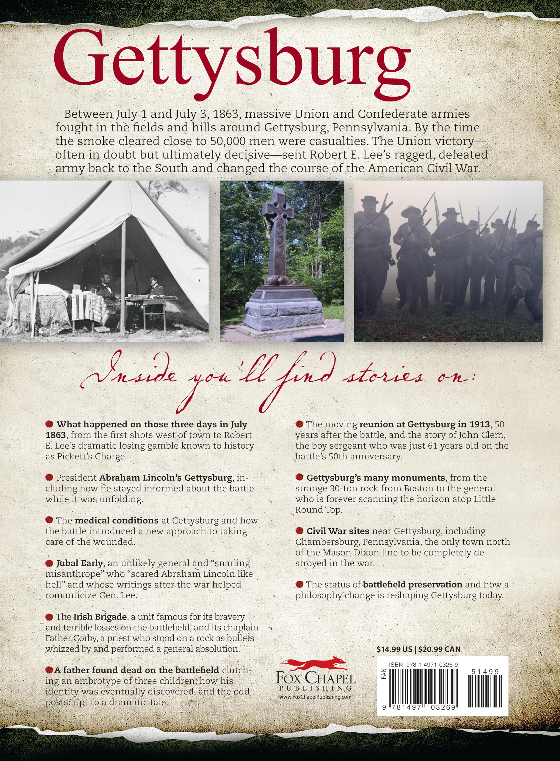 Timeline Rare Mua Gettysburg: Three Days That Saved the United States (Fox Chapel ...