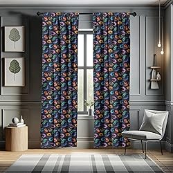 Lunarable Reptile Window Curtains, Colorful