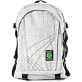 Dime Bags Backpack For Travel & School, Durable Hempster Material, 9 Storage Compartments & 2 Side Bottle Pockets, Fits 17” Laptop, Adjustable Padded Straps, Hidden Internal Pocket (Gray)