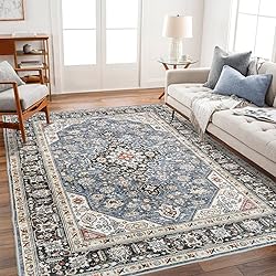 HILORUUG Washable Area Rug - 6x9 Bedroom Living