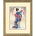 DIMENSIONS 6953 Gold Collection Counted Cross Stitch Kit, Elegant Geisha, 18 Count Ivory Aida, 5'' x 7''
