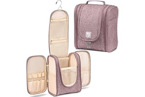 BOACAY Hanging Travel Toiletry Bag for Women and Men, Makeup Bag, Bathroom & Shower Organizer Kit for Accessories, Cosmetics,