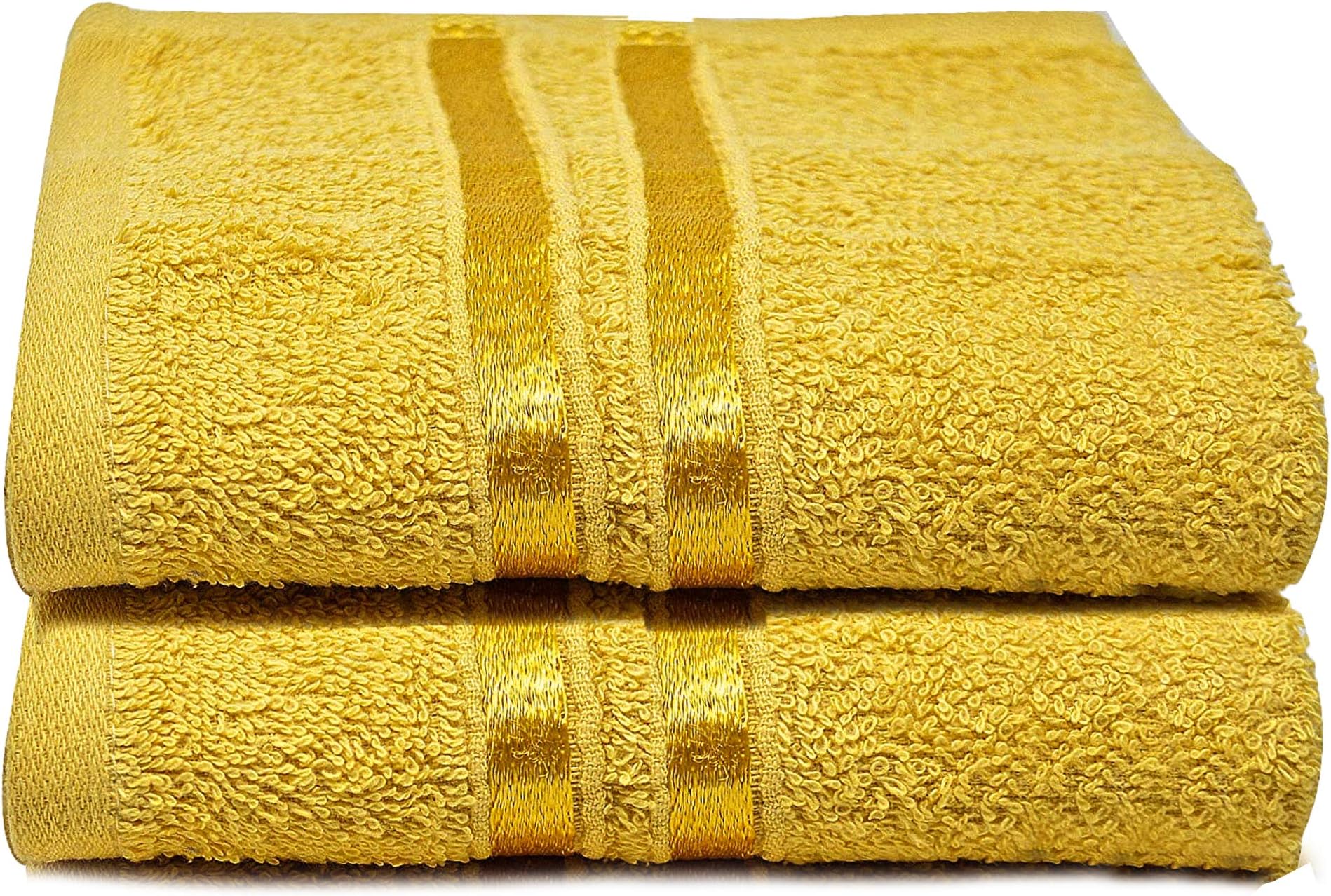 Towelogyยฎ Luxury 100% Egyptian Cotton Hand Towel Set 500 GSM Ultra-Soft and Absorbent Multipurpose Use for Bath, Hand, Face, Gym and Spa 50x81cm (Pack of 2, Ochre)