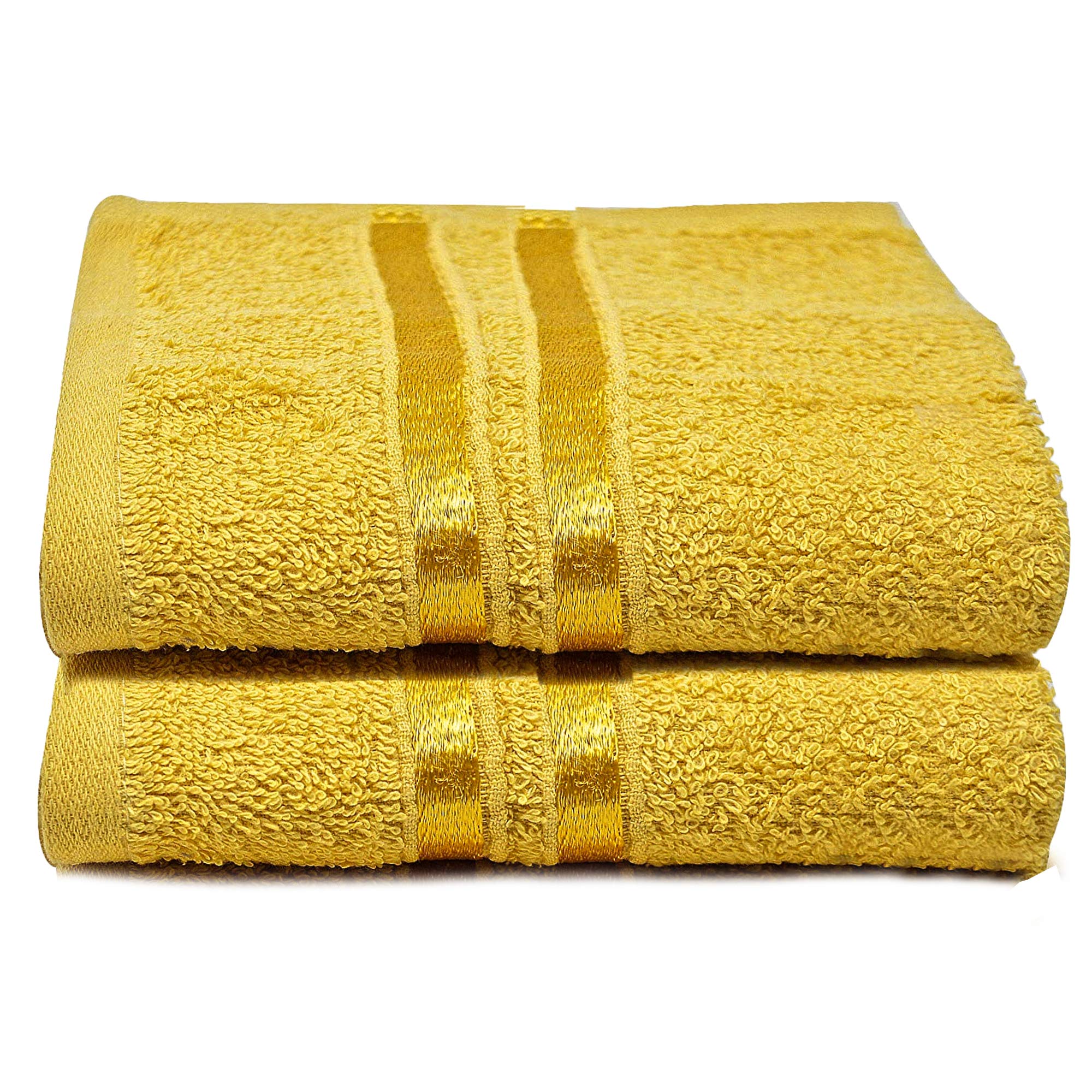 Towelogy® Luxury 100% Egyptian Cotton Hand Towel Set 500 GSM Ultra-Soft and Absorbent Multipurpose Use for Bath, Hand, Face, Gym and Spa 50x81cm (Pack of 2, Ochre)
