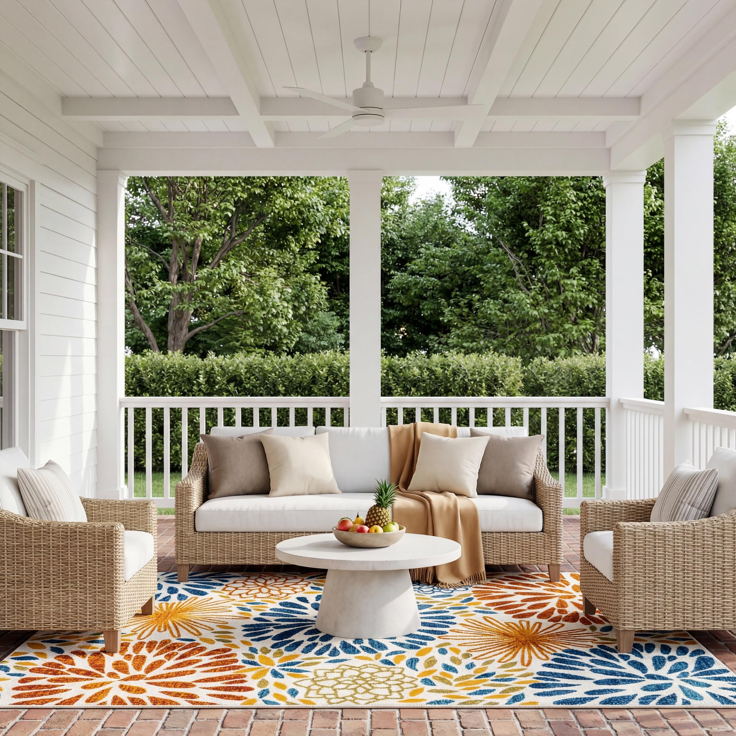 nuLOOM Monique Floral Indoor/Outdoor Area Rug, 9x12, Multi Image