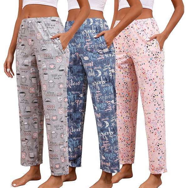 HUE Damen Schlafhose Mit Vogel-Print – Bequeme Pyjamahose Mit Temp Tech